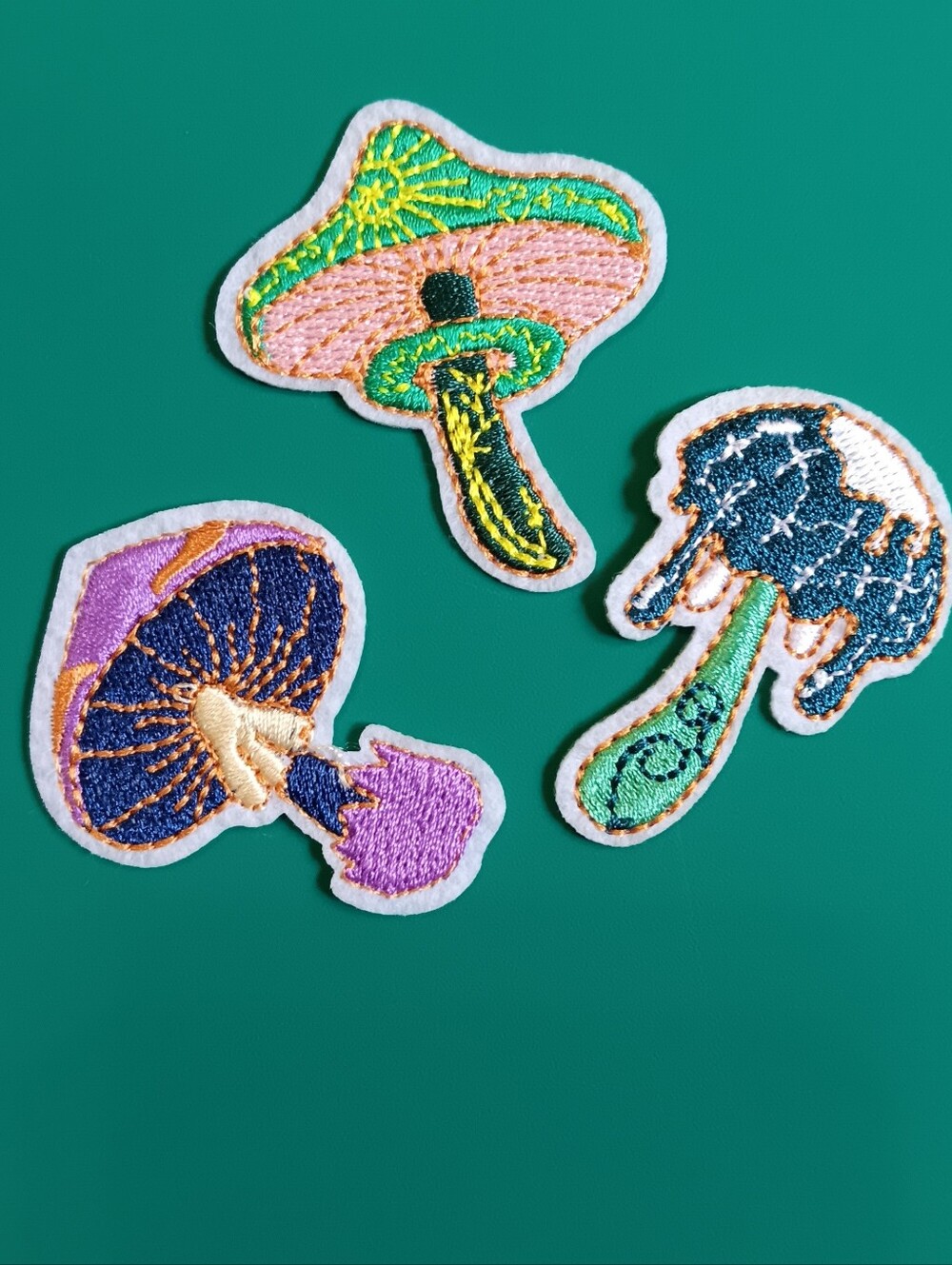 Whimsical Forest Mushroom Fairycore Toadstool Iron On Patch Applique Set